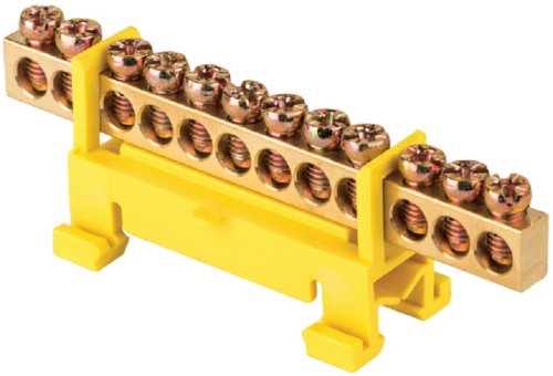 Шина неизолированная тип "Стойка" EKF PROxima PE "земля" ШНИ-6х9-12-С-Ж 12 групп желтый картинка 